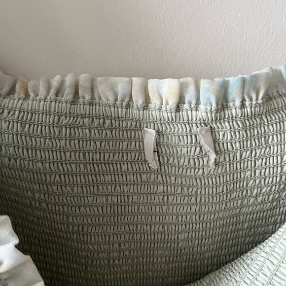 Aritzia Wilfred Tempest Smocked chiffon mini dress - Picture 7 of 10